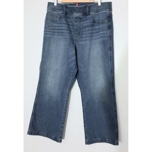 Spanx Jeans Size 2X Kick Flare Pant Blue 20541R Pullon Light Wash Cropped Preown